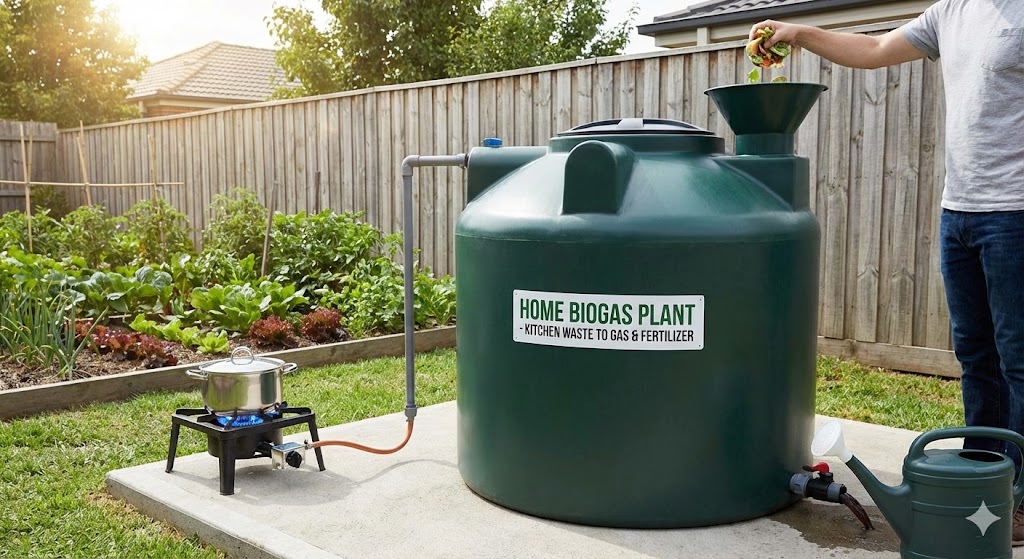 Home Biogas Plant (Kitchen Waste to Gas)